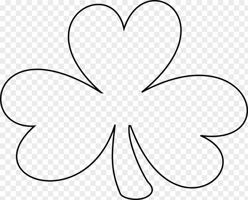 Clover Shamrock Coloring Book Trinity Saint Patrick's Day Pattern PNG