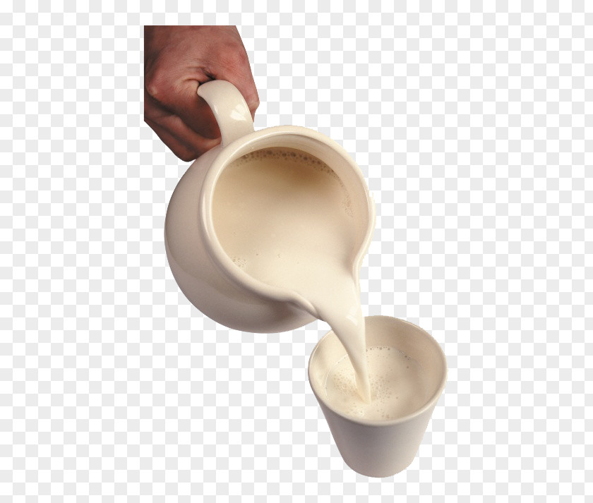 Hand Pour Milk Breakfast Dairy Product Cup PNG