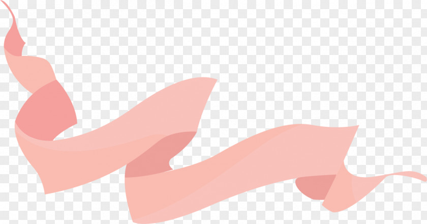 Vector Painted Pink Ribbon Couple Wedding Illustration PNG