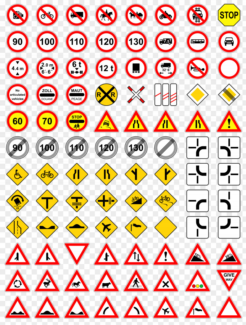 Vector Traffic Signage Sign Logo PNG