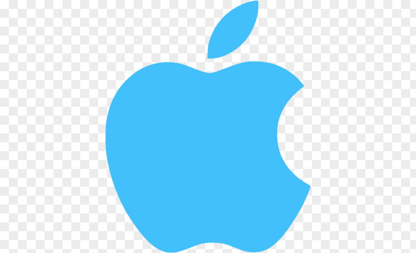 Apple Logo Blue Sky Wallpaper PNG