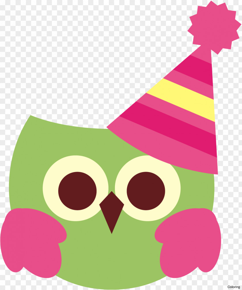 Pink Owl Halloween Clip Art PNG