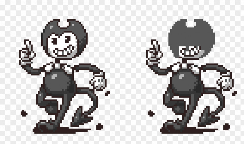 Bendy Drawing Cuphead And The Ink Machine Pixel Art Video Games Sprite Minecraft PNG
