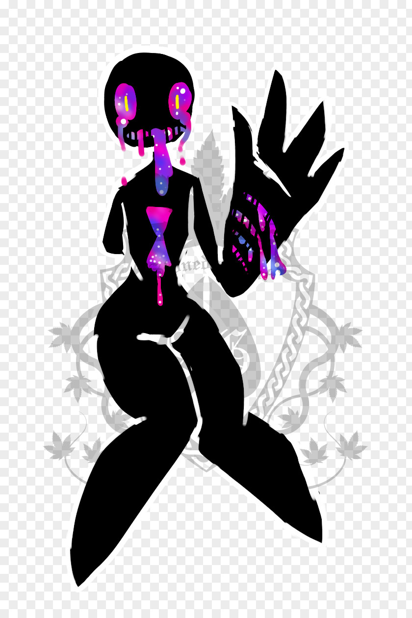 Black Star And Tsubaki Hug Illustration Clip Art Purple Silhouette Legendary Creature PNG