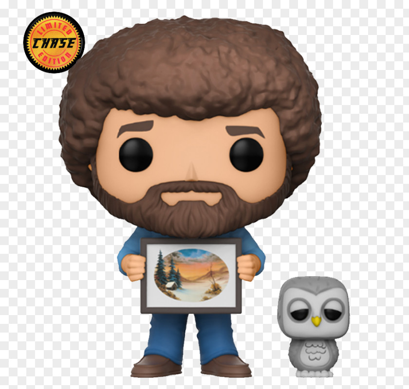 Bob Ross And Hoot (baby Owl) Vinyl Figure Chase Limited Edition Funko POP! Television RossFunko Pop Pokemon More Of The Joy Painting Collectible TV S2 PNG