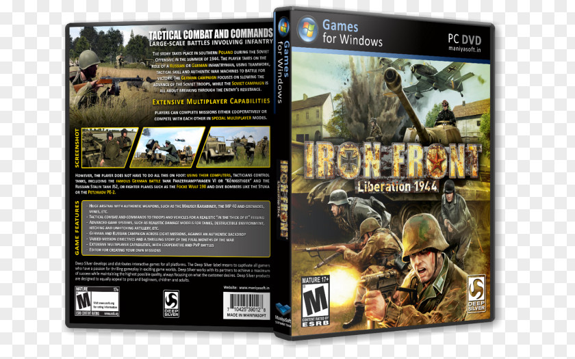 Iron Box Front: Liberation 1944 PC Game Deep Silver Video Personal Computer PNG