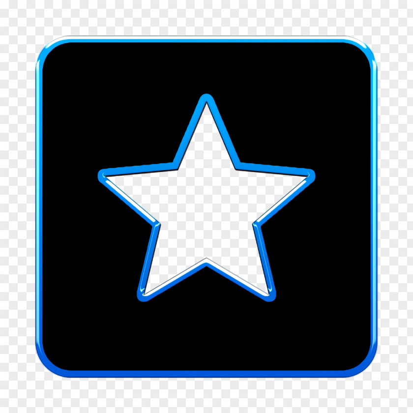 Star Electric Blue Rating Icon PNG