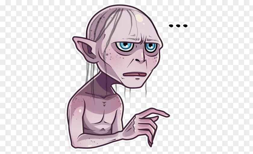 Sticker Gollum Sketch PNG