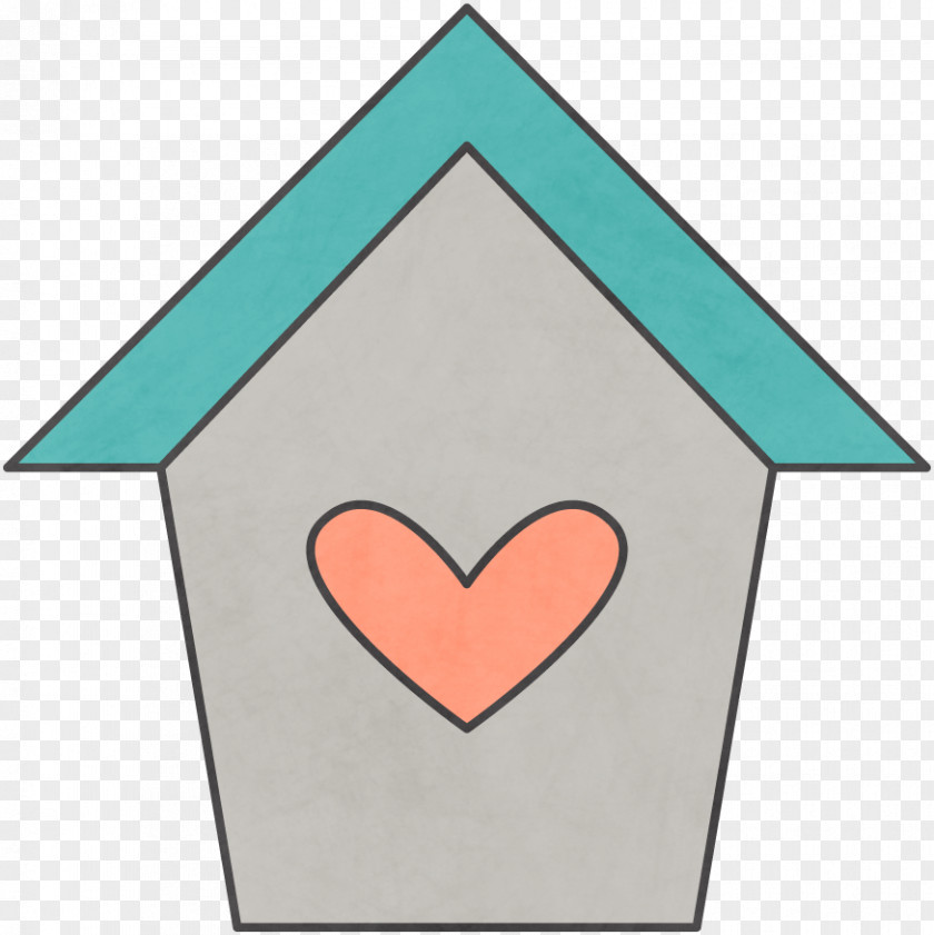 Heart Cabin Cartoon Pattern PNG