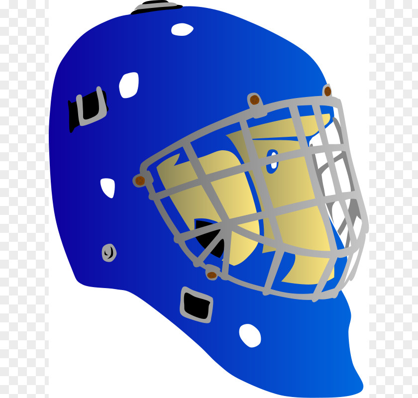 Hockey Clip Goaltender Mask Ice Art PNG