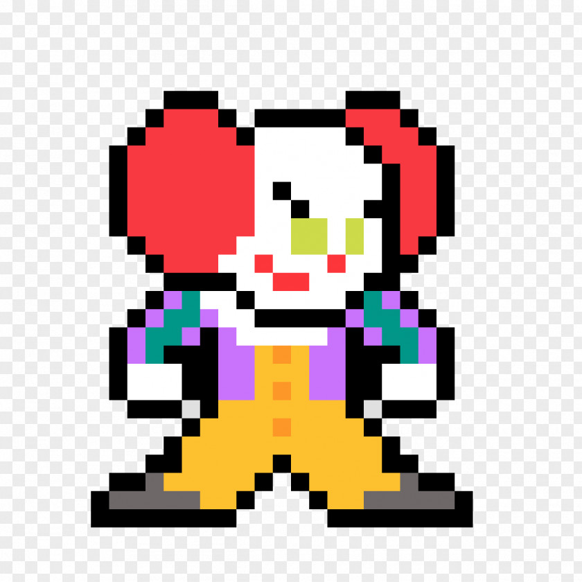 Pennywise Drawing It Pixel Art Clown PNG