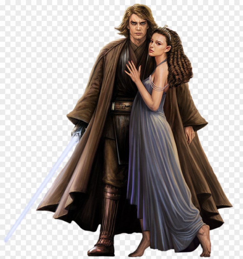 Chewie Padmé Amidala Anakin Skywalker Leia Organa Obi-Wan Kenobi Luke PNG