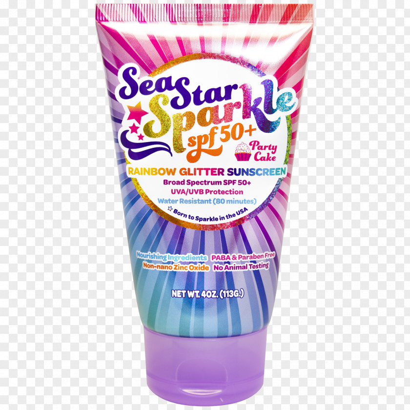 Glitter Rainbow Sunscreen Lotion Factor De Protección Solar Lip Gloss PNG