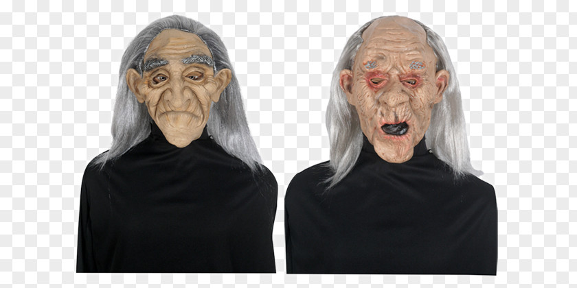 Old Ladies Man Mask Lady Face Costume PNG