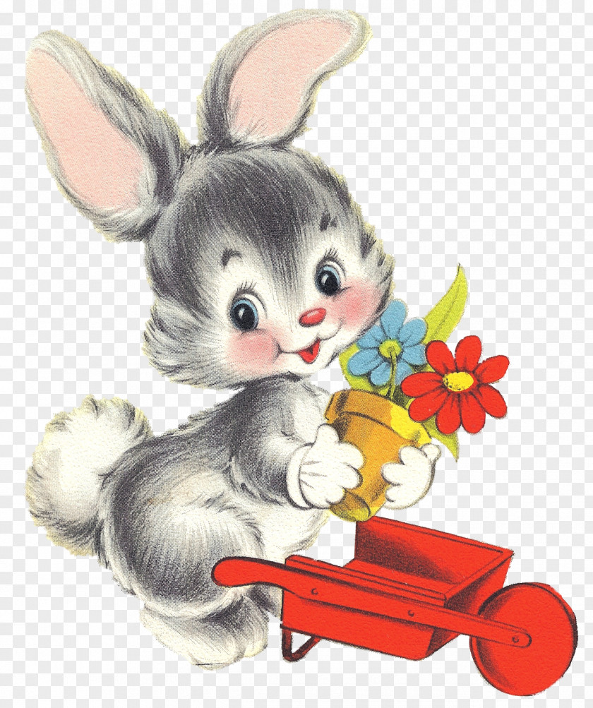Vintage Bunny Easter Drawing Rabbit My First PNG