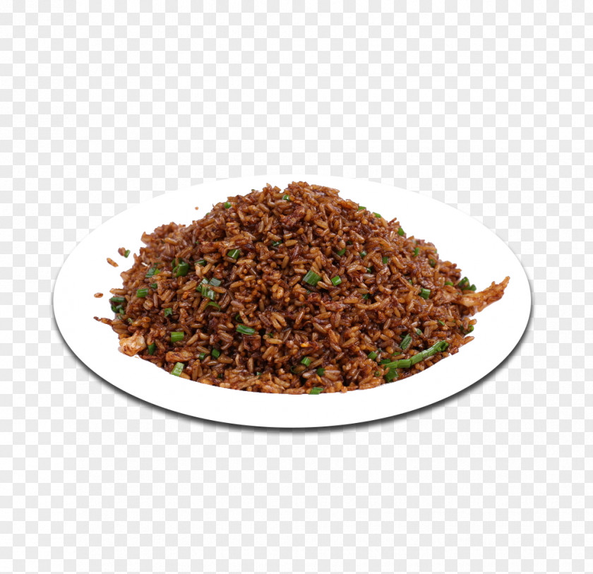 A Dish Of Fried Rice In Kind Chicken Bacon PNG