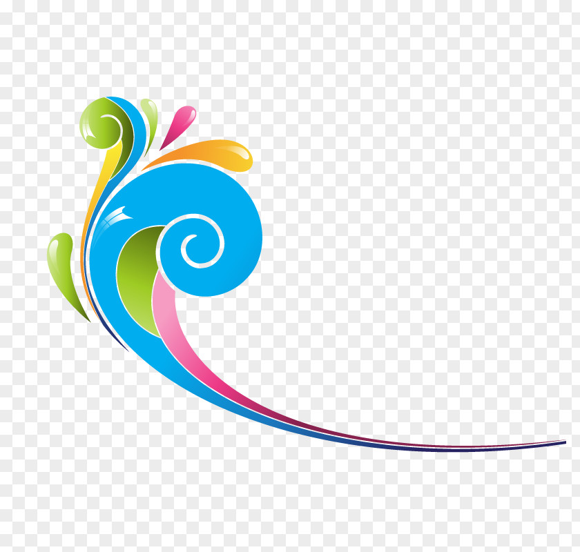 Color Decorative Swirls Euclidean Vector PNG