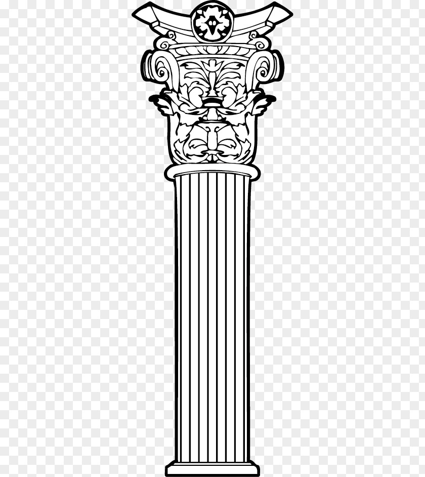 European Classical Pattern Column PNG
