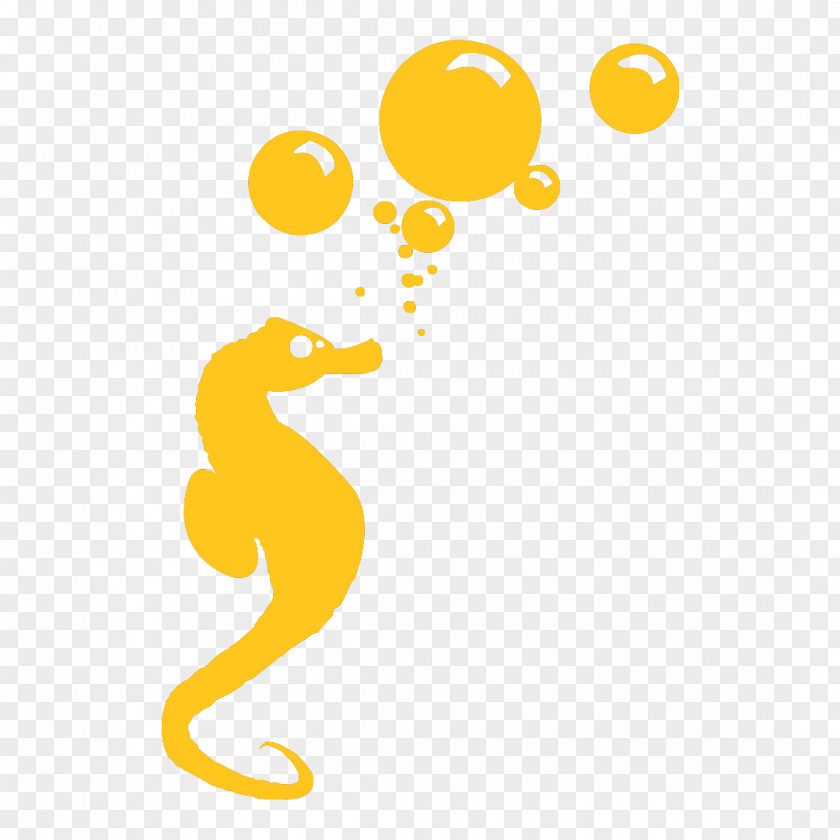 Seahorse Yellow Clip Art PNG