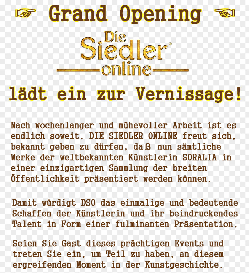 Airsoft KoblenzGrand Opening Exhibition The Settlers Online Document Text Ratusz Area M PNG