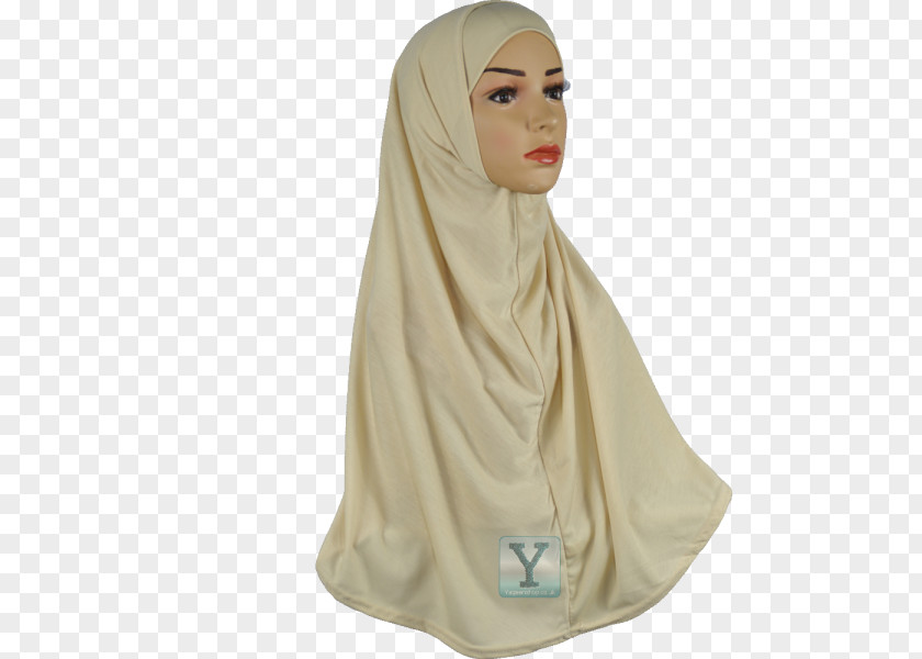 Hijab Black Beige Neck PNG