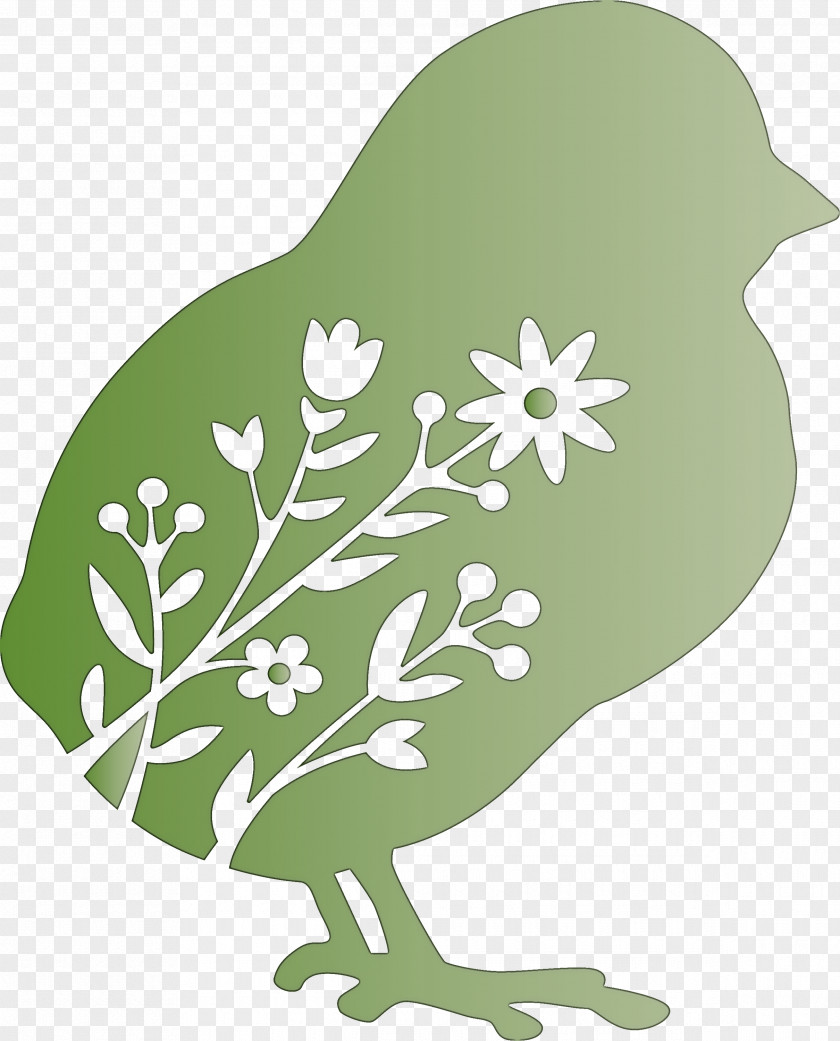 Floral Chick Easter Day PNG