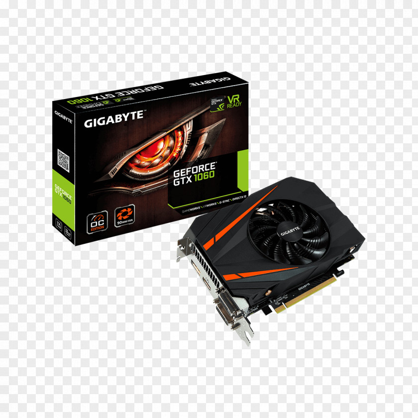 Gd Graphics Cards & Video Adapters NVIDIA GeForce GTX 1060 GDDR5 SDRAM Gigabyte Technology 英伟达精视GTX PNG