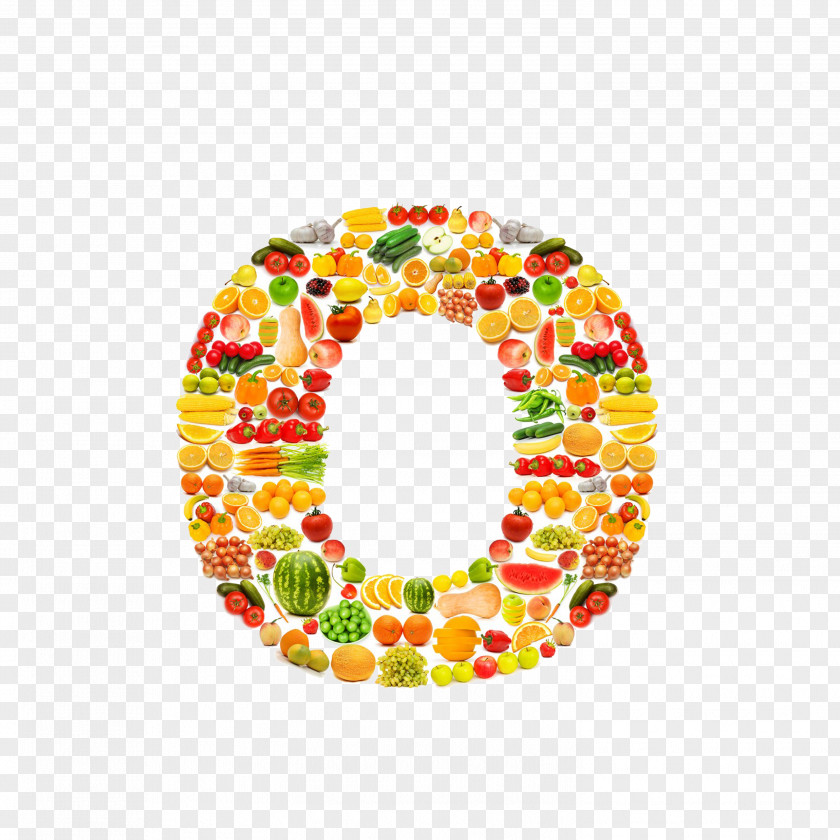 O Vegetable Letter Fruit Vitamin C PNG