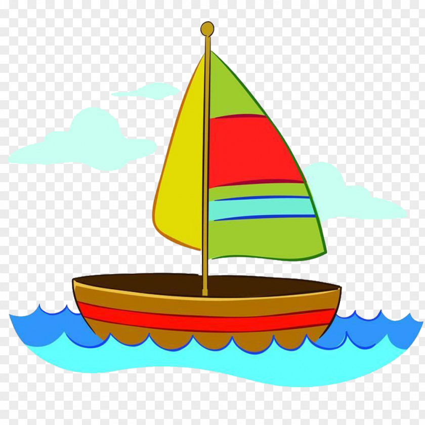 Hand Drawn Sailing Ship Clip Art PNG