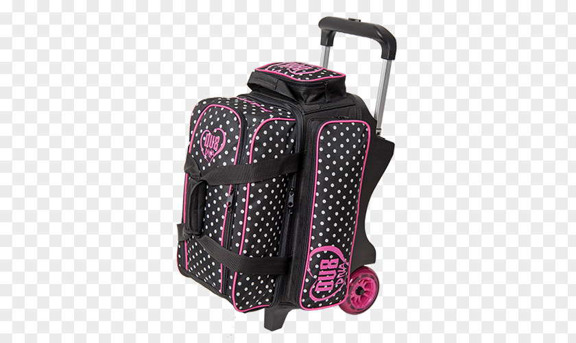 Pink Bowling Ball Bag 2 Roller Hand Luggage PNG