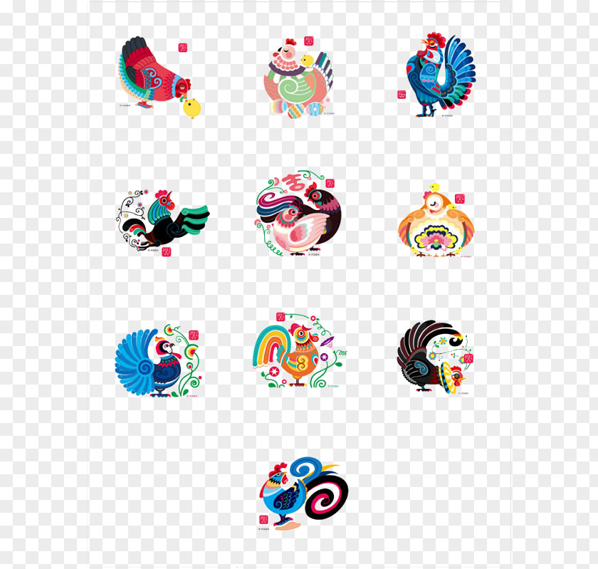 Chick Collection Chicken Chinese Zodiac New Year Advertising Clip Art PNG