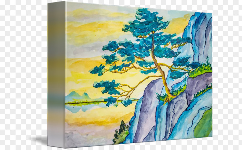 Painting Watercolor Japanese Art Landscape PNG