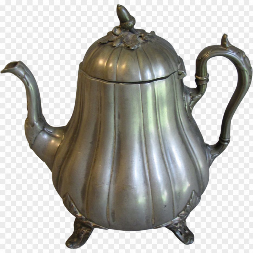 Tea Teapot Pitcher Set Pewter PNG