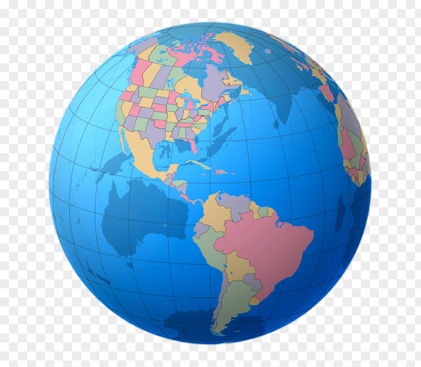 Globe United States South America World Map PNG
