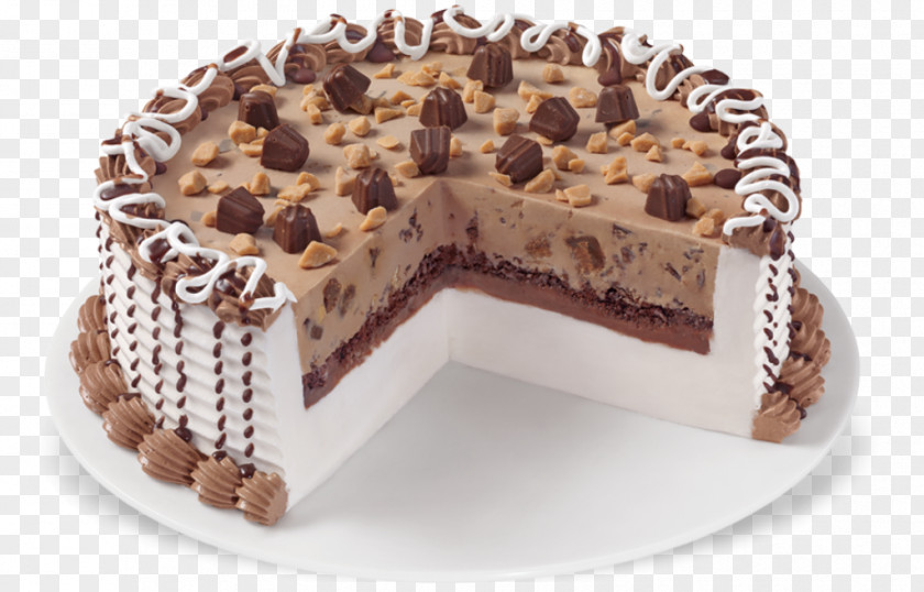 Tasty Chocolate Truffle Ice Cream Cake Birthday Reese's Peanut Butter Cups Dairy Queen PNG