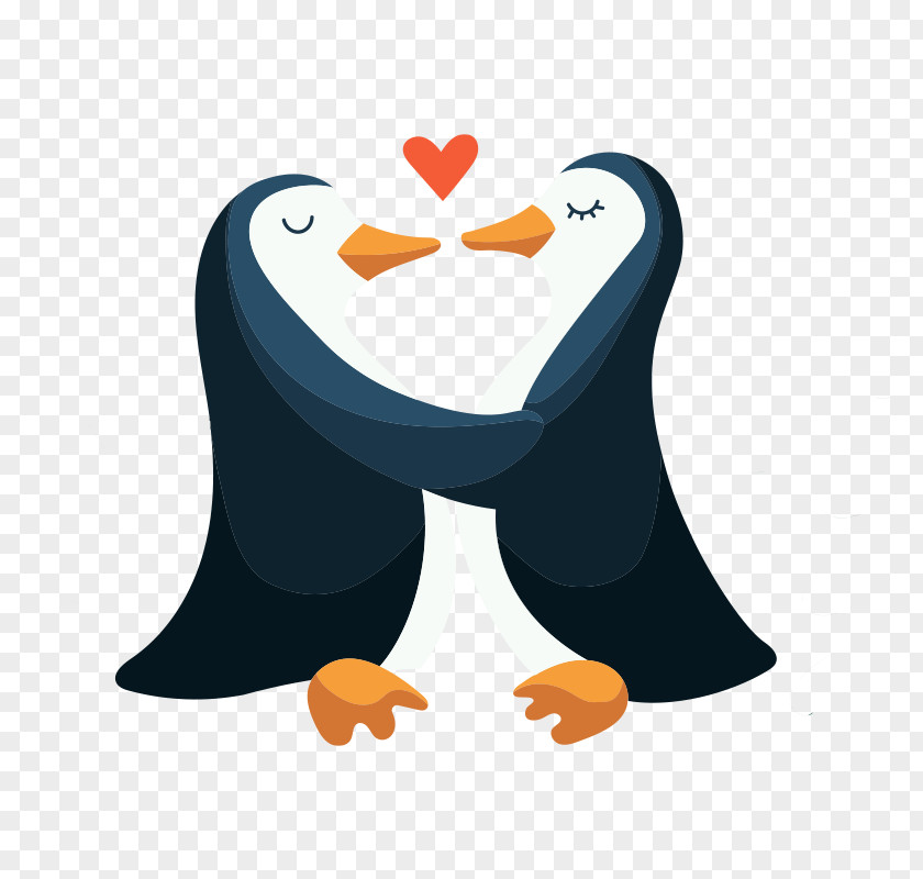 Vector Love Penguins Penguin Animal Data European Rabbit PNG