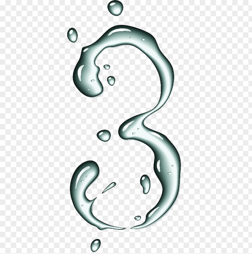 Water Numerical Digit Arabic Numerals Drop PNG
