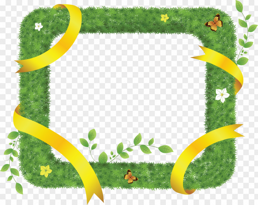 Yellow Frame Christmas Gift Clip Art PNG