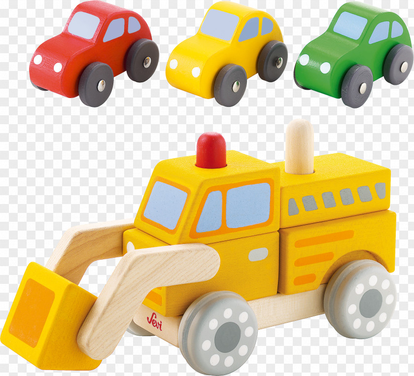 Bulldozer Car Toy Vehicle Child Holzspielzeug PNG