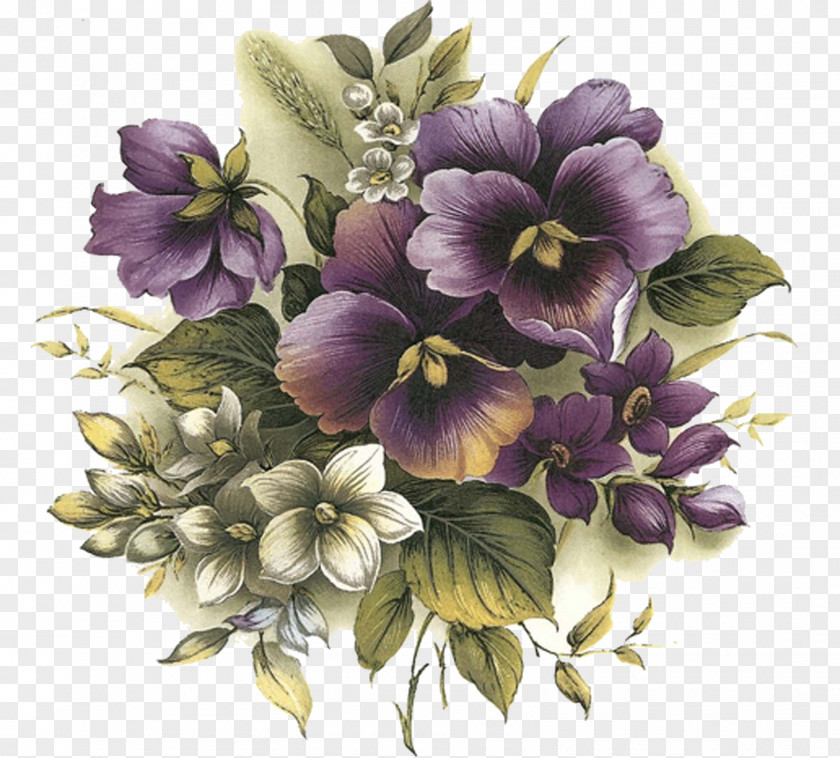 Flower Drawing Decoupage Pansy PNG
