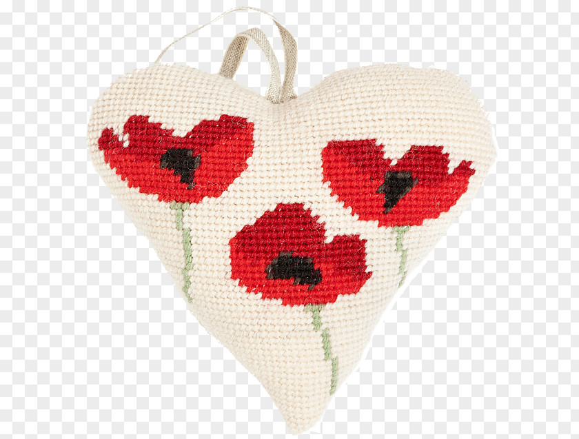 Poppy Lavender Tapestry Textile Craft PNG