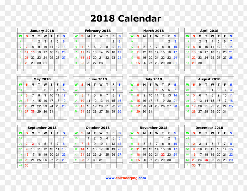 Happy New Year 2018 Flyer Lights 0 Calendar ISO Week Date July PNG