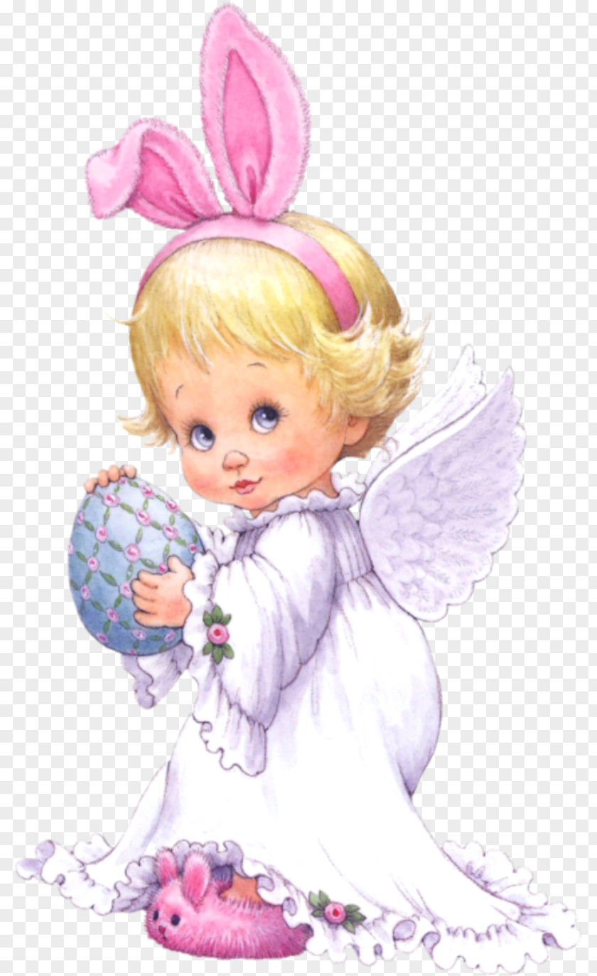 Doll Cartoon Easter Bunny Background PNG