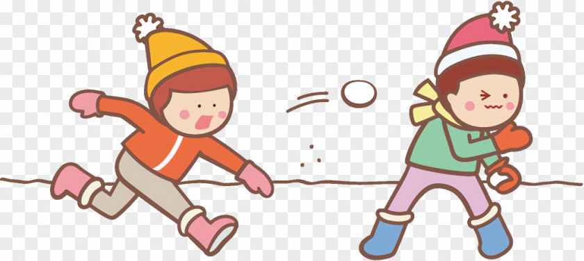 Play Pleased Snowball Fight Winter Kids PNG
