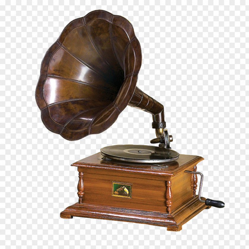 Brass Phonograph Record Wood Metal Columbia Grafonola PNG