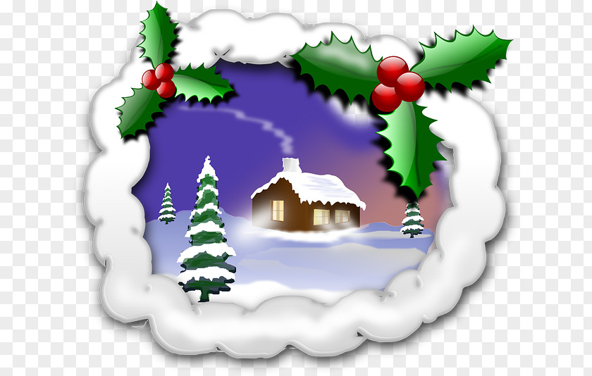 Crack Landspace Christmas Gift Santa Claus Carol Clip Art PNG