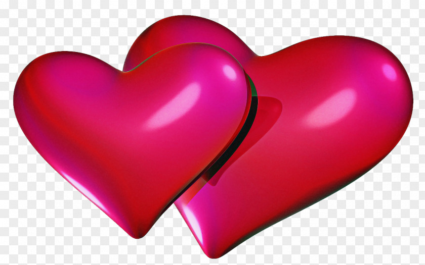 Magenta Love Heart Transparency Design PNG