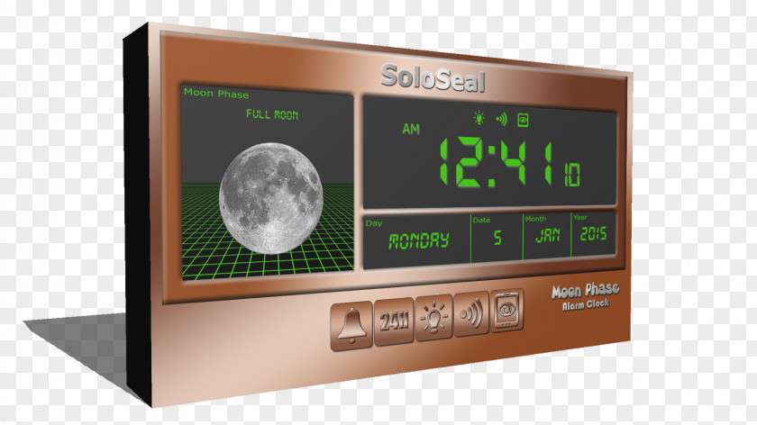 Moon Phase Lunar Full Alarm Clocks PNG