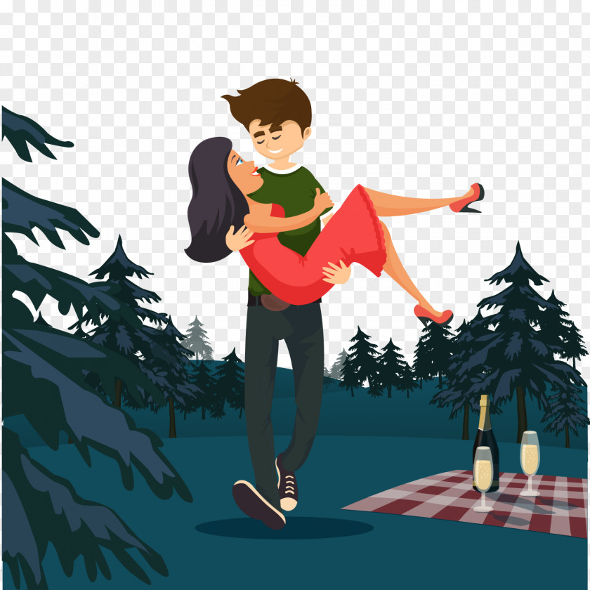 Romantic Couples Vector Romance Animation Couple PNG