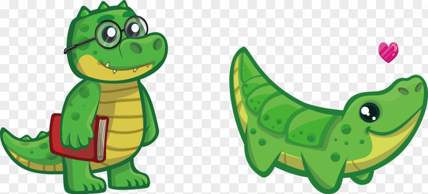 Vector Cartoon Dinosaur Nile Crocodile Alligator Cuteness Reptile Clip Art PNG